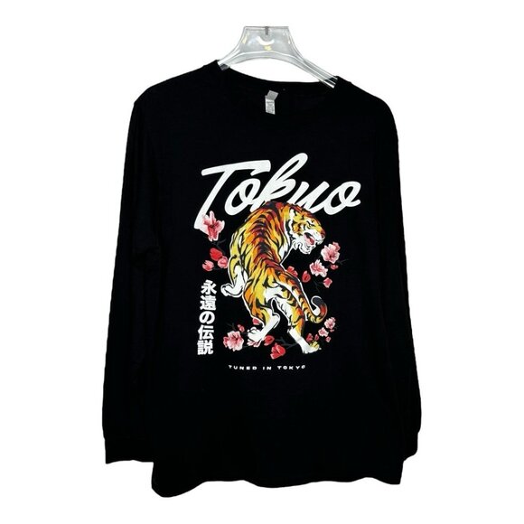 Bengal Long Sleeve Top Black Print Large - Picture 1 of 7